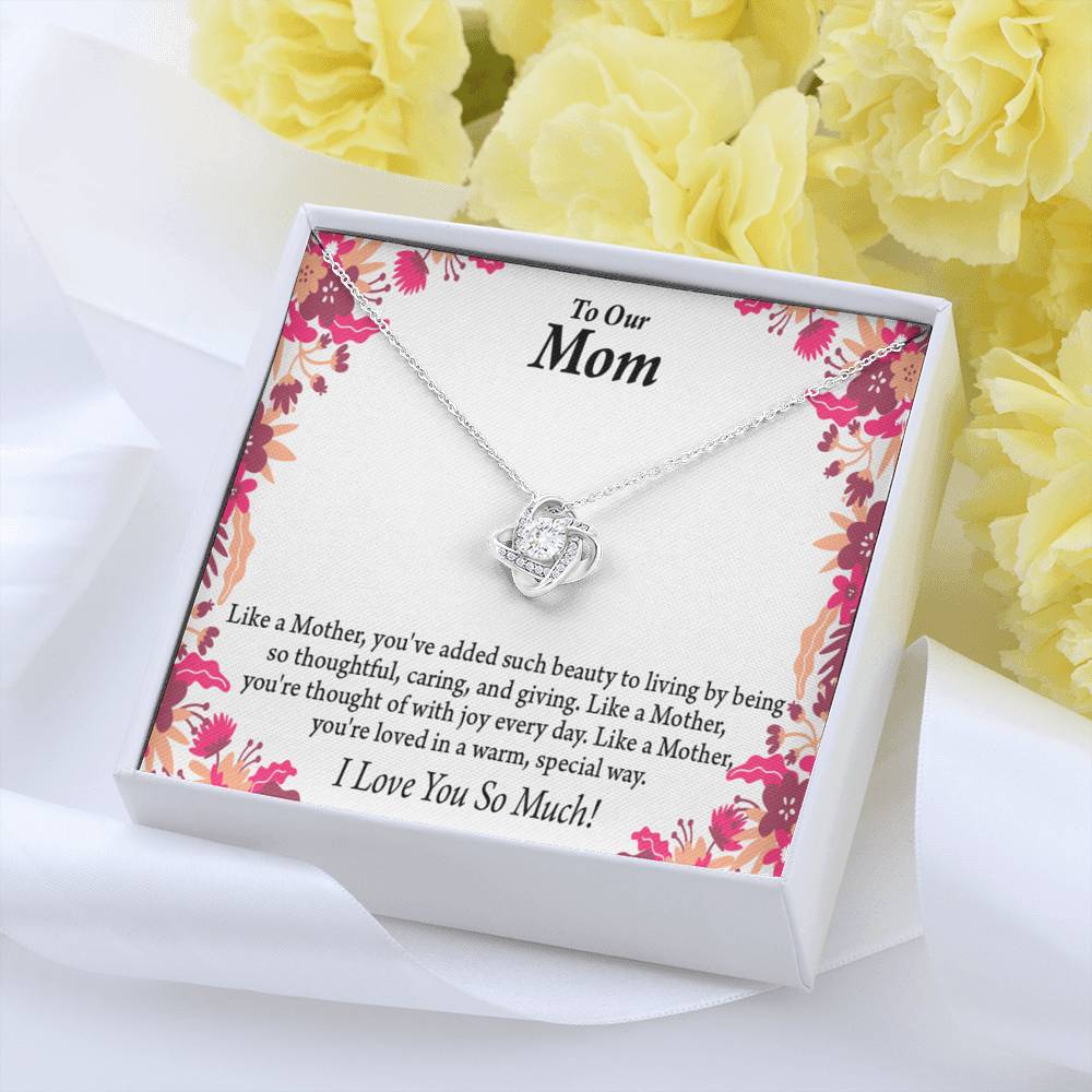 Like A Mother Love Knot Message Card From Son Daughter Gift Anniversary Birthday Graduation-Express Your Love Gifts