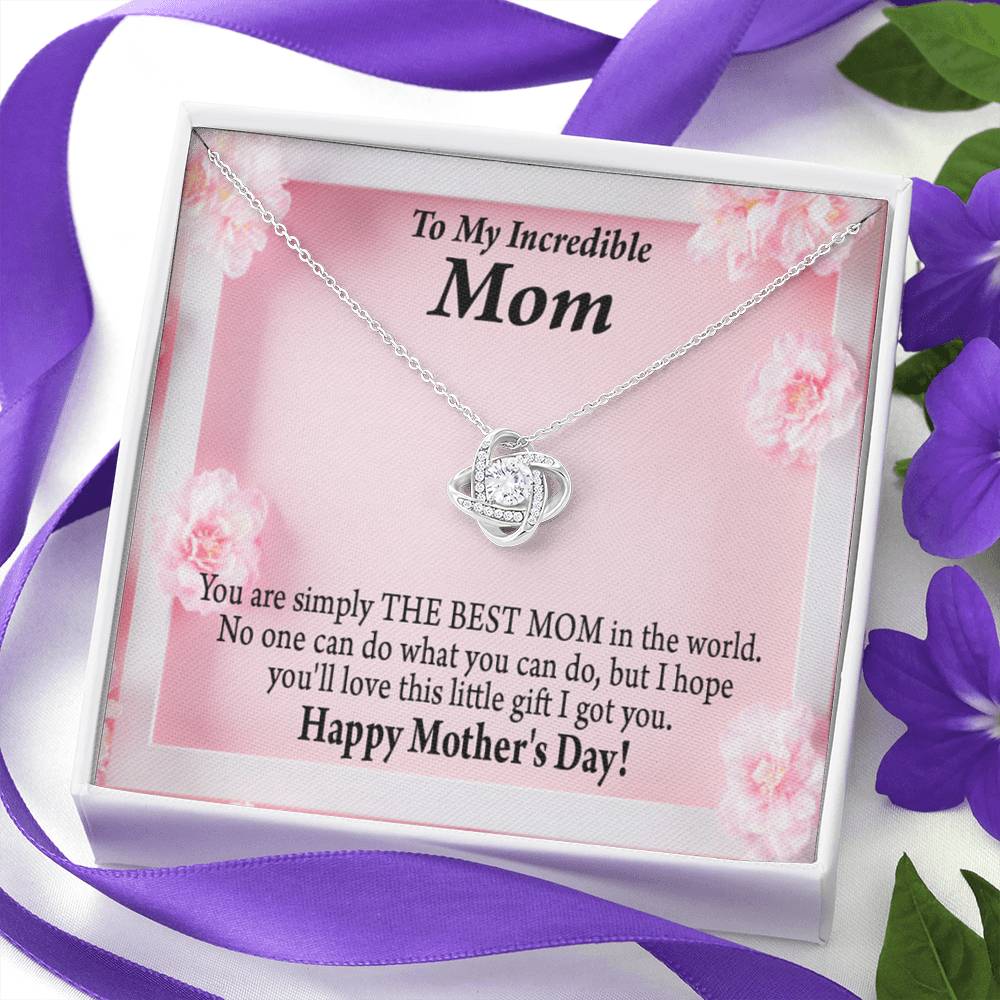 Happy Mother'S Day You'Re The Best Love Knot Message Card From Son Daughter Gift Anniversary Birthday Graduation Mothers Day-Express Your Love Gifts