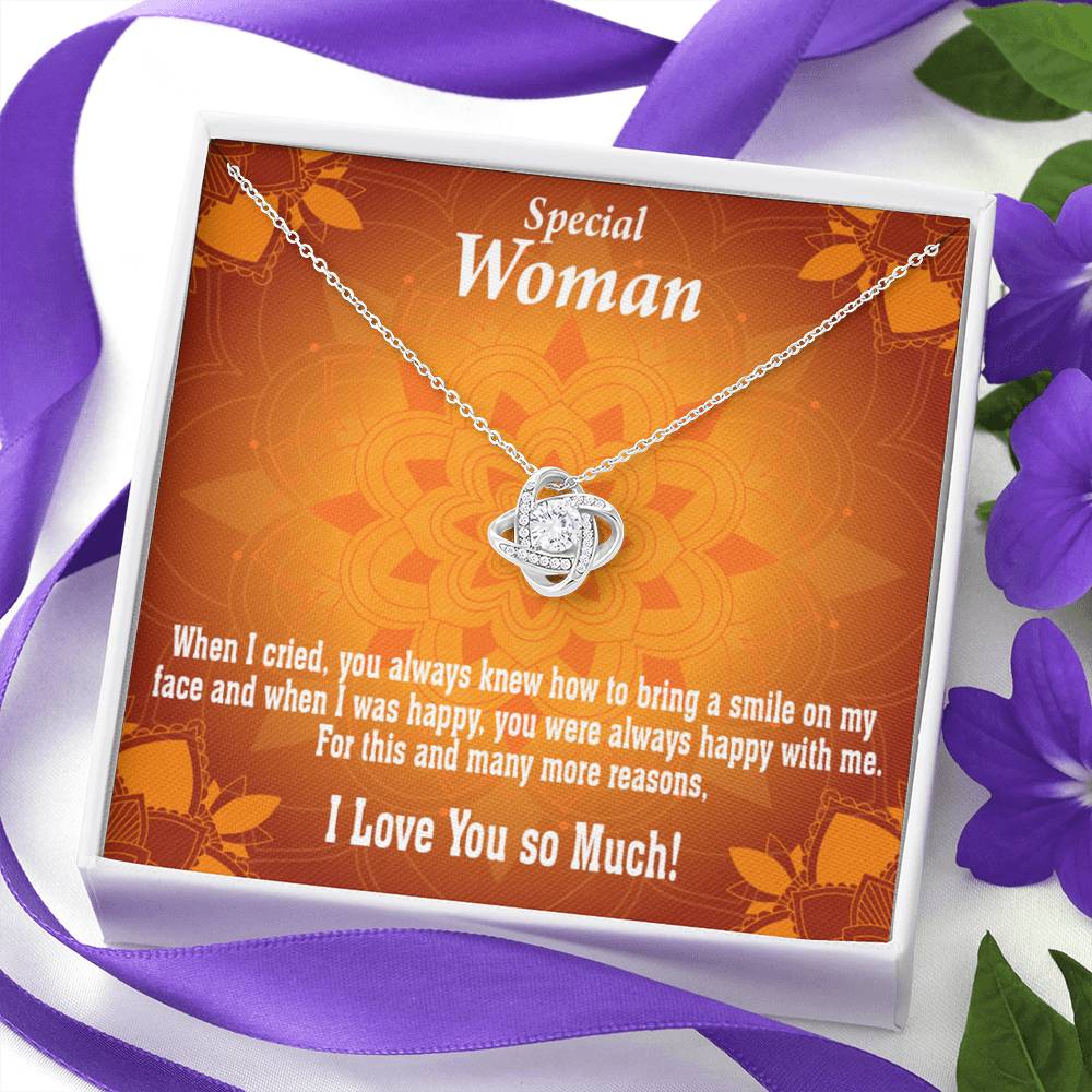 To Mom Always Happy Love Knot Message Card From Son Daughter Gift Anniversary Birthday Graduation Mothers Day-Express Your Love Gifts