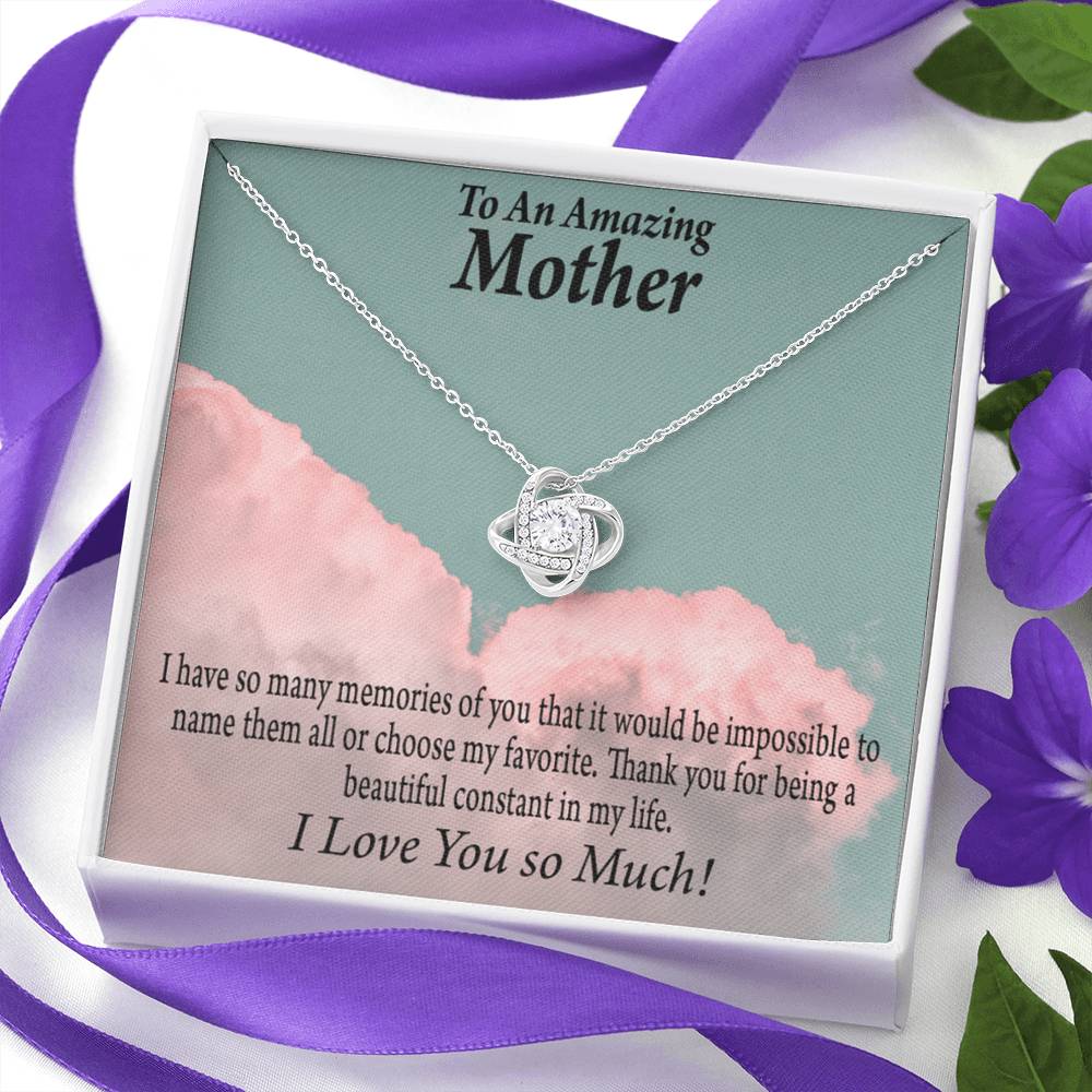 To Mom Constant In My Life Love Knot Message Card From Son Daughter Gift Anniversary Birthday Graduation-Express Your Love Gifts