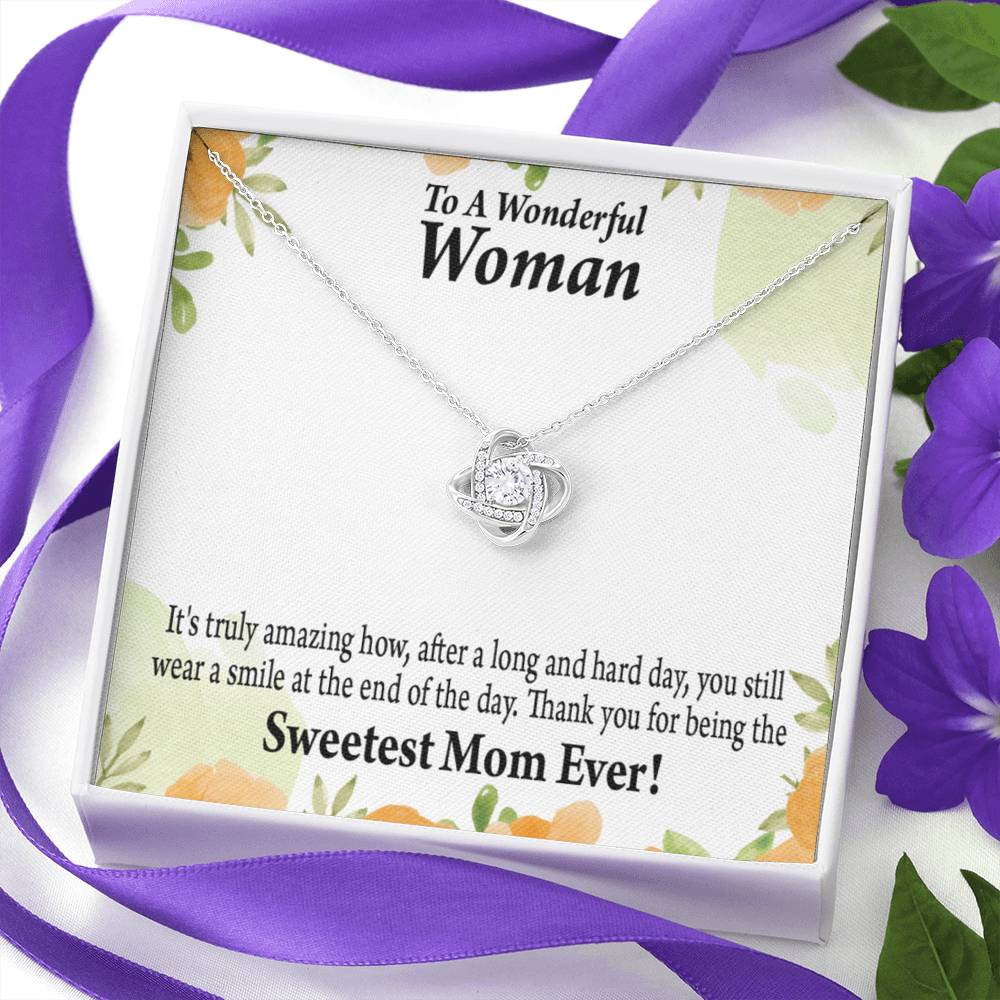 To Mom Mother Bonus Mom Grandmom It'S Truly Amazing Love Knot Message Card From Son Daughter Gift Anniversary Birthday Graduation Mothers Day-Express Your Love Gifts
