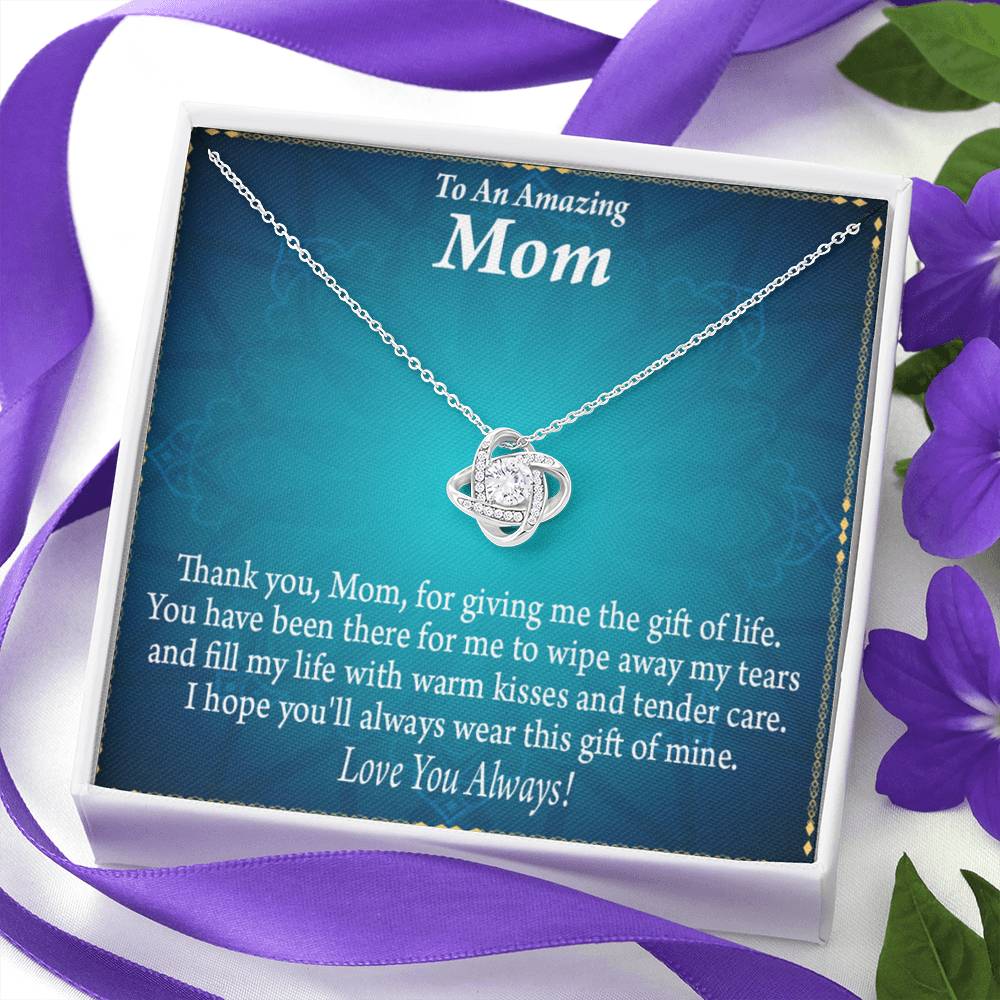 To Mom Love Always Love Knot Message Card From Son Daughter Gift Anniversary Birthday Graduation Mothers Day-Express Your Love Gifts
