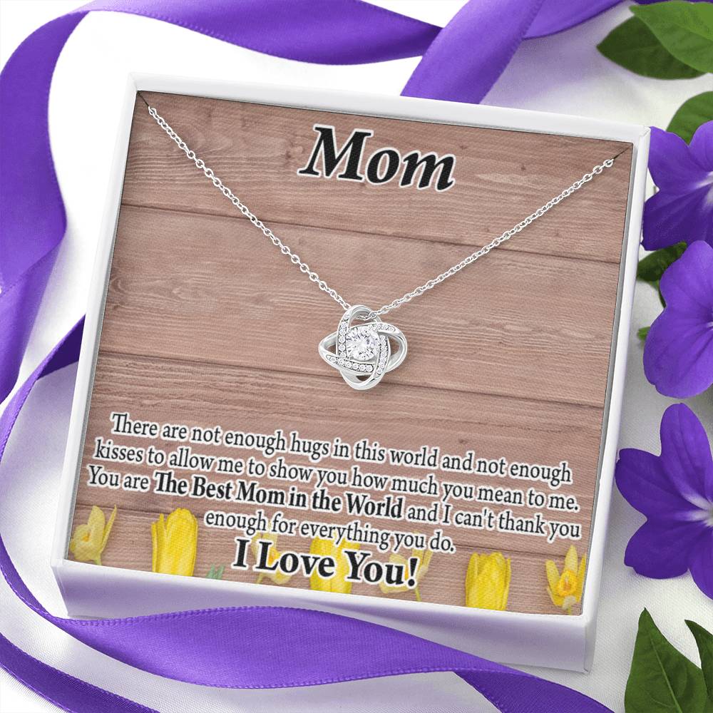 To Mom Best Mom In World Love Knot Message Card From Son Daughter Gift Anniversary Birthday Graduation Mothers Day-Express Your Love Gifts
