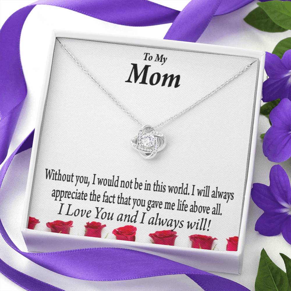 Mom I Appeciate You Love Knot Message Card From Son Daughter Gift Anniversary Birthday Graduation Mothers Day-Express Your Love Gifts