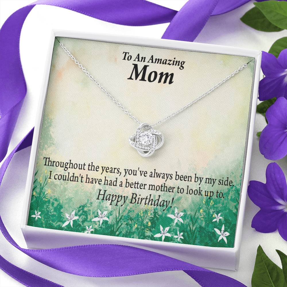 Happy Birthday Mom No One Better Love Knot Message Card From Son Daughter Gift Anniversary Birthday Graduation Mothers Day-Express Your Love Gifts