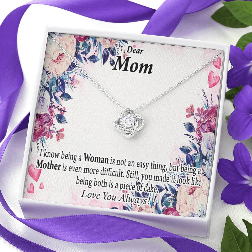 To Mom You'Re Wonderful Love Knot Message Card From Son Daughter Gift Anniversary Birthday Graduation Mothers Day-Express Your Love Gifts