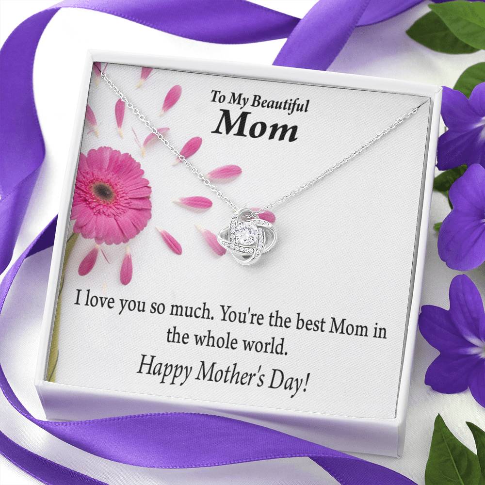 You'Re The Best Happy Mother'S Day Love Knot Pendant Message Card-Express Your Love Gifts