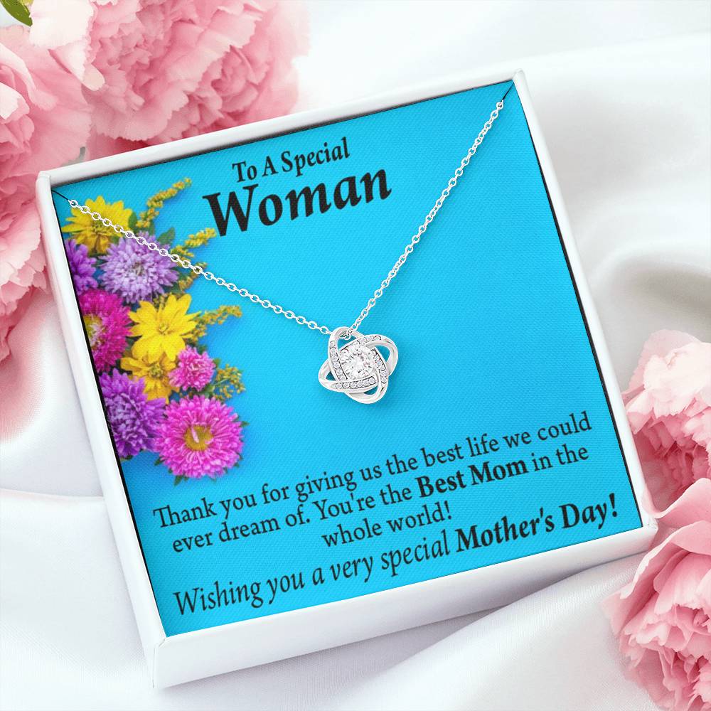 Happy Mothers Day To Best Love Knot Message Card From Son Daughter Gift Anniversary Birthday Graduation Mothers Day-Express Your Love Gifts