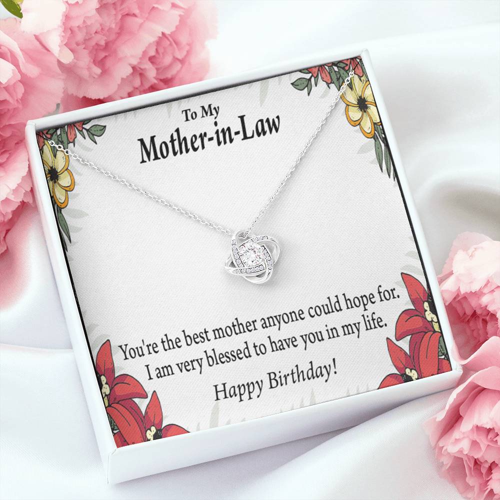 Happy Birthday Mother-In Law Love Knot Message Card From Son Daughter Gift Anniversary Birthday Graduation-Express Your Love Gifts