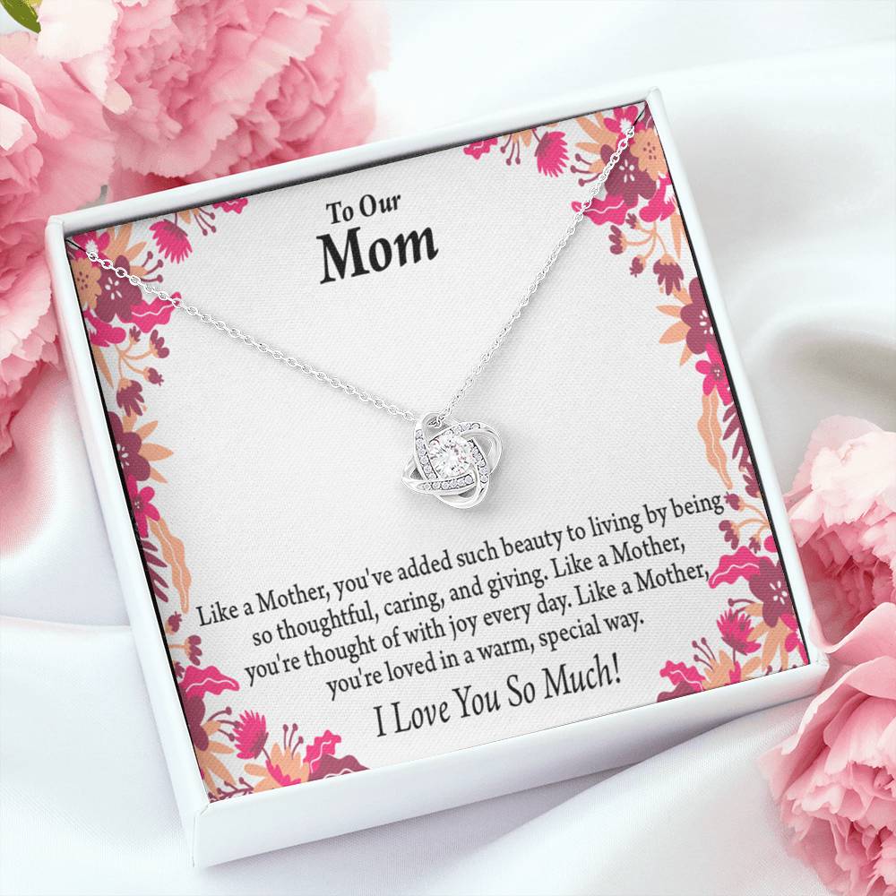 Like A Mother Love Knot Message Card From Son Daughter Gift Anniversary Birthday Graduation-Express Your Love Gifts