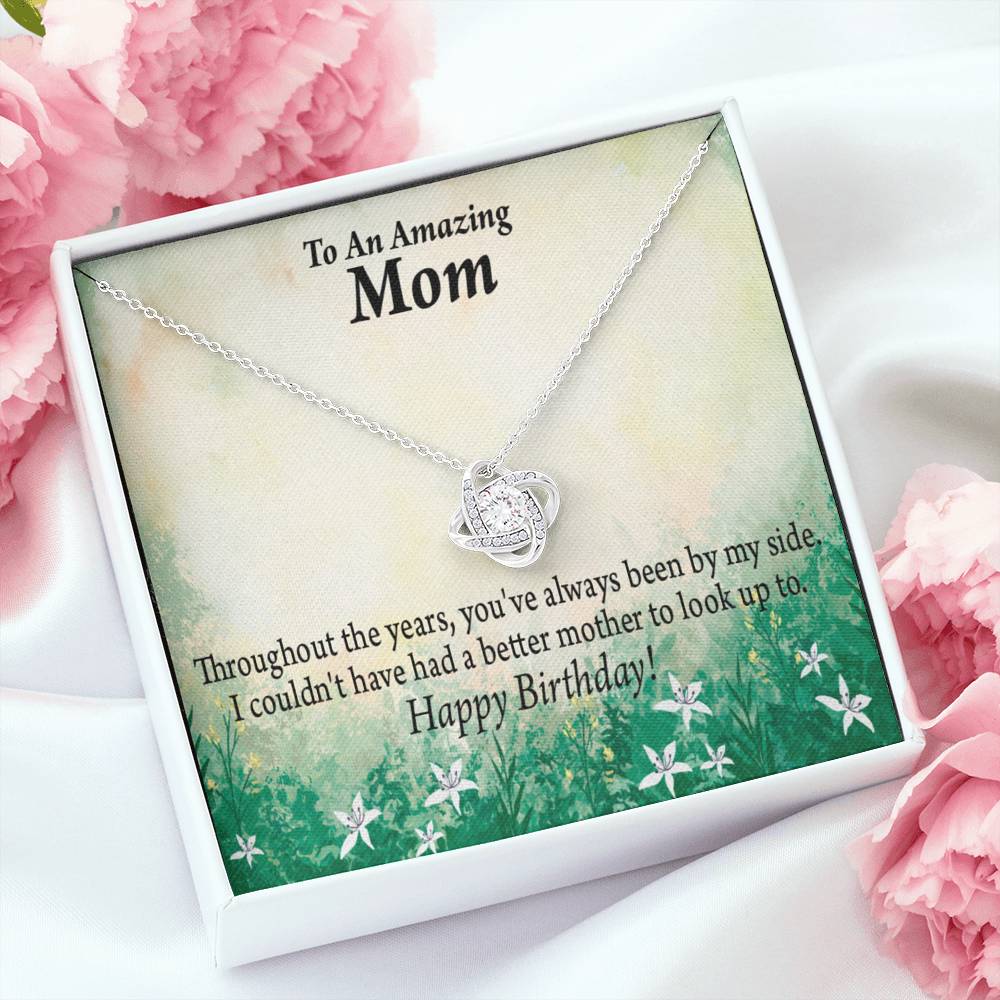 Happy Birthday Mom No One Better Love Knot Message Card From Son Daughter Gift Anniversary Birthday Graduation Mothers Day-Express Your Love Gifts