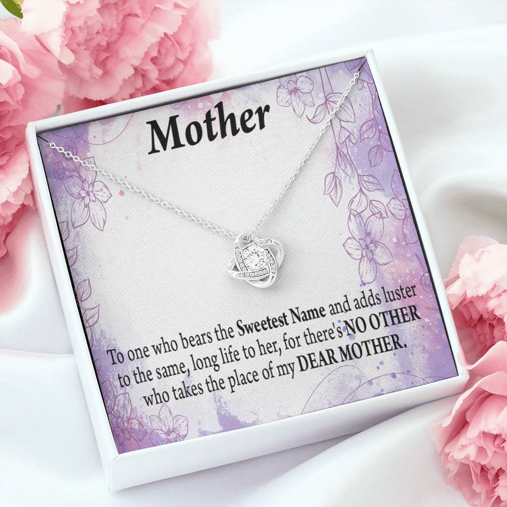 Mother Is The Sweetest Name Love Knot Message Card From Son Daughter Gift Anniversary Birthday Graduation Mothers Day-Express Your Love Gifts