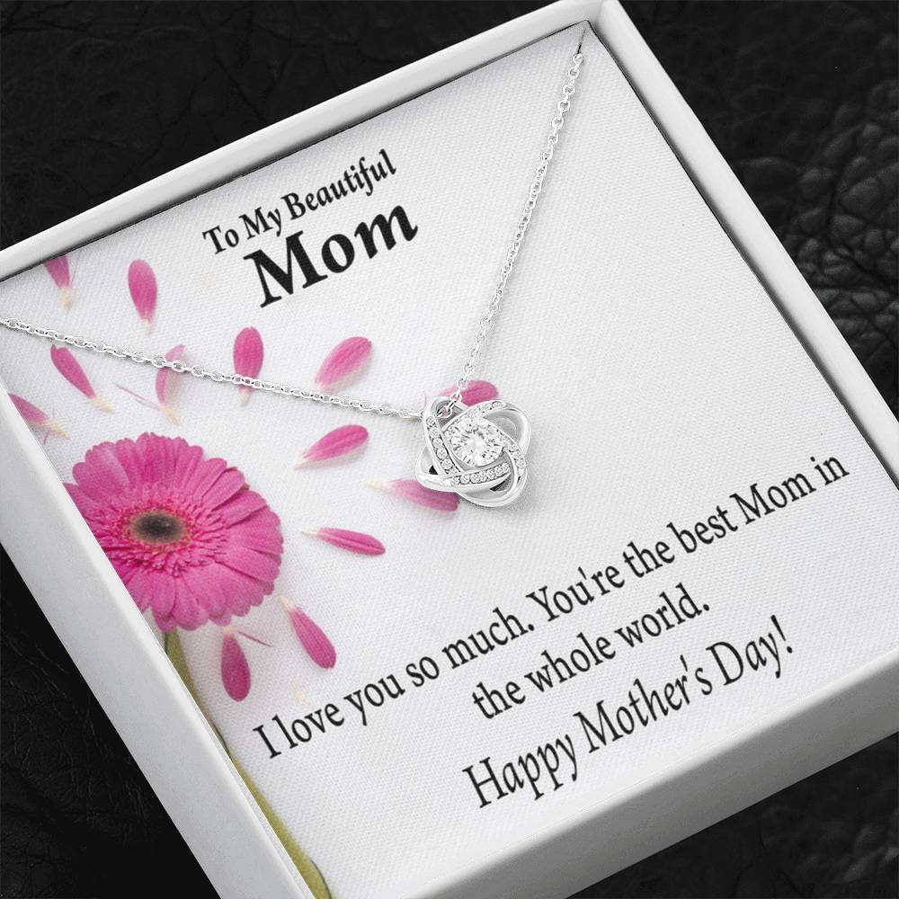 You'Re The Best Happy Mother'S Day Love Knot Pendant Message Card-Express Your Love Gifts