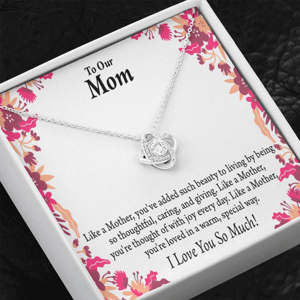 Like A Mother Love Knot Message Card From Son Daughter Gift Anniversary Birthday Graduation-Express Your Love Gifts