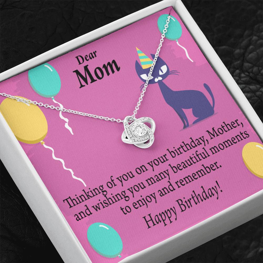 Thinking Of You Love Knot Pendant Message Card-Express Your Love Gifts