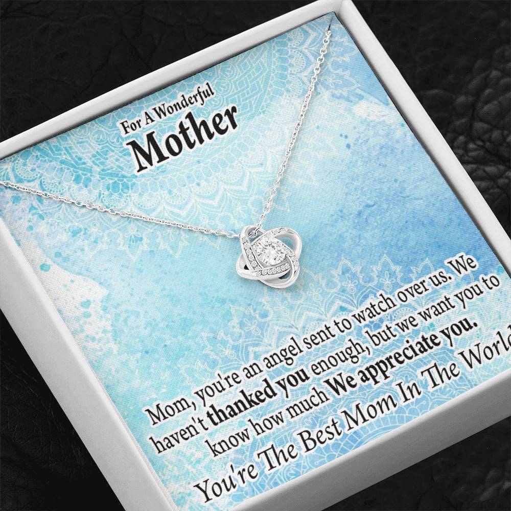 To Mom You'Re An Angel Love Knot Message Card From Son Daughter Gift Anniversary Birthday Graduation Mothers Day-Express Your Love Gifts