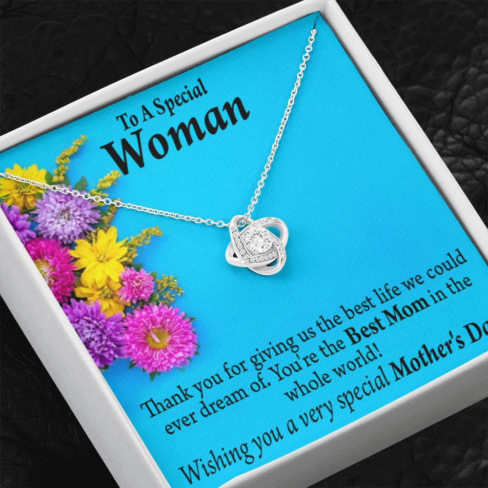 Happy Mothers Day To Best Love Knot Message Card From Son Daughter Gift Anniversary Birthday Graduation Mothers Day-Express Your Love Gifts