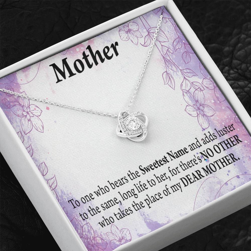 Mother Is The Sweetest Name Love Knot Message Card From Son Daughter Gift Anniversary Birthday Graduation Mothers Day-Express Your Love Gifts