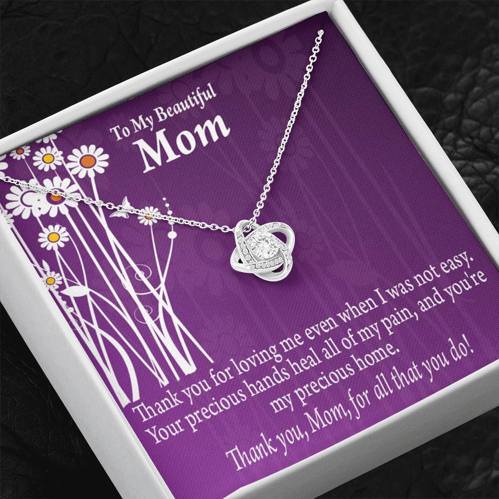 To Mom Thank You Love Knot Message Card From Son Daughter Gift Anniversary Birthday Graduation-Express Your Love Gifts