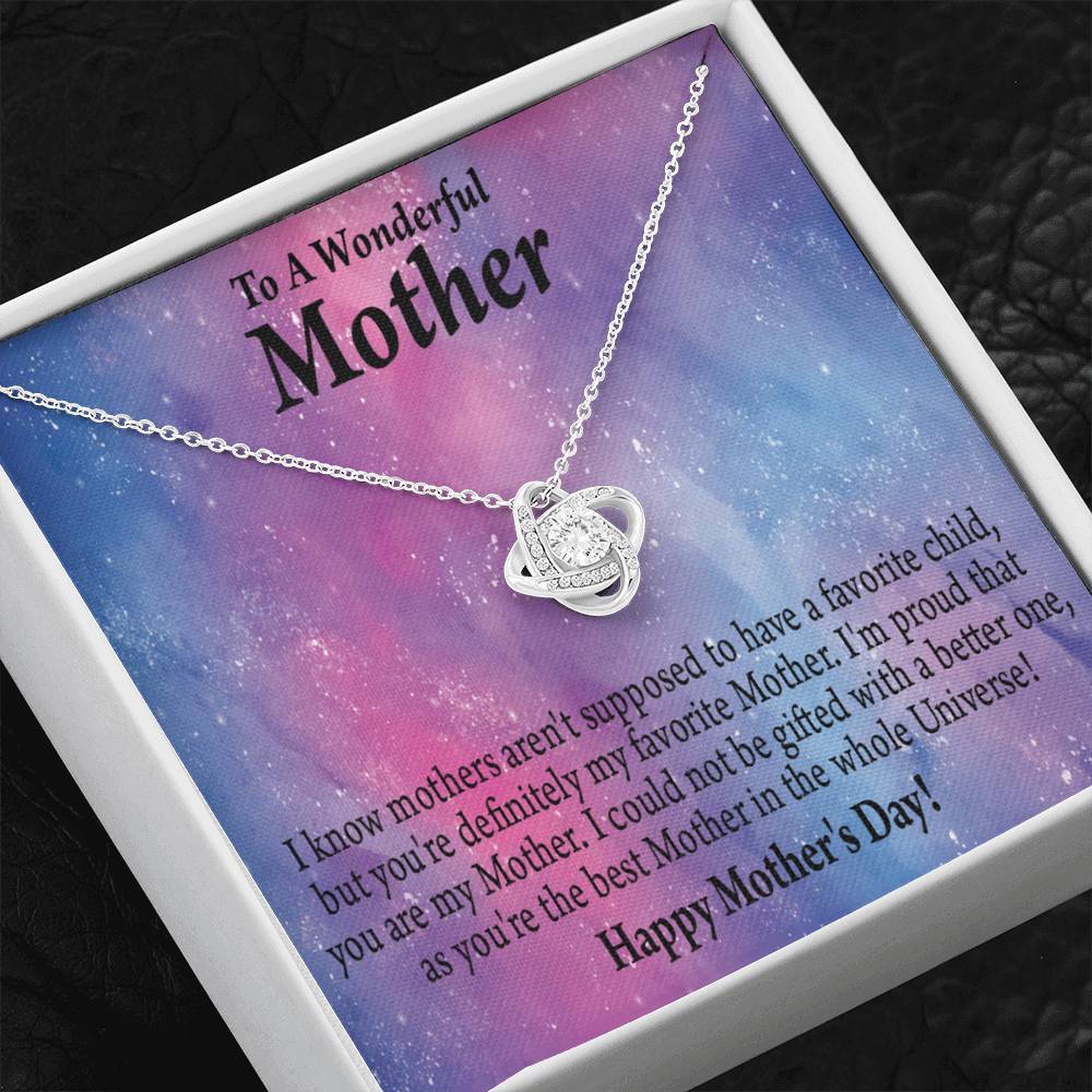Best Mom In The Universe Happy Mother'S Day! Love Knot Message Card From Son Daughter Gift Anniversary Birthday Graduation Mothers Day-Express Your Love Gifts