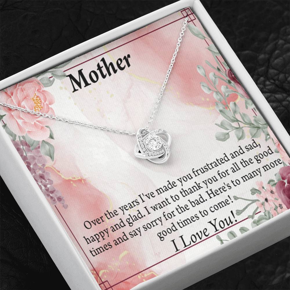 To Mother More Good Times Love Knot Message Card From Son Daughter Gift Anniversary Birthday Graduation Mothers-Express Your Love Gifts