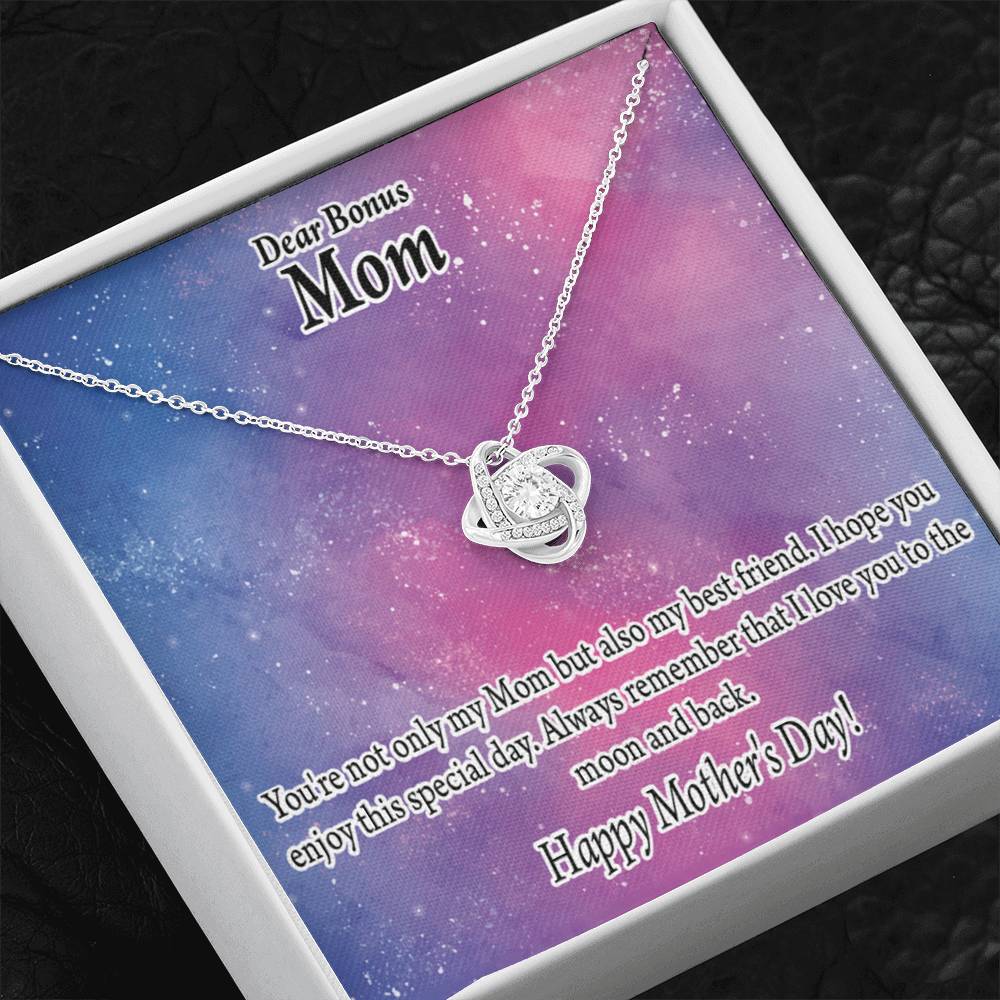 Bonus Mom Bestfriend Happy Mother'S Day Love Knot Message Card From Son Daughter Gift Anniversary Birthday Graduation Mothers Day-Express Your Love Gifts