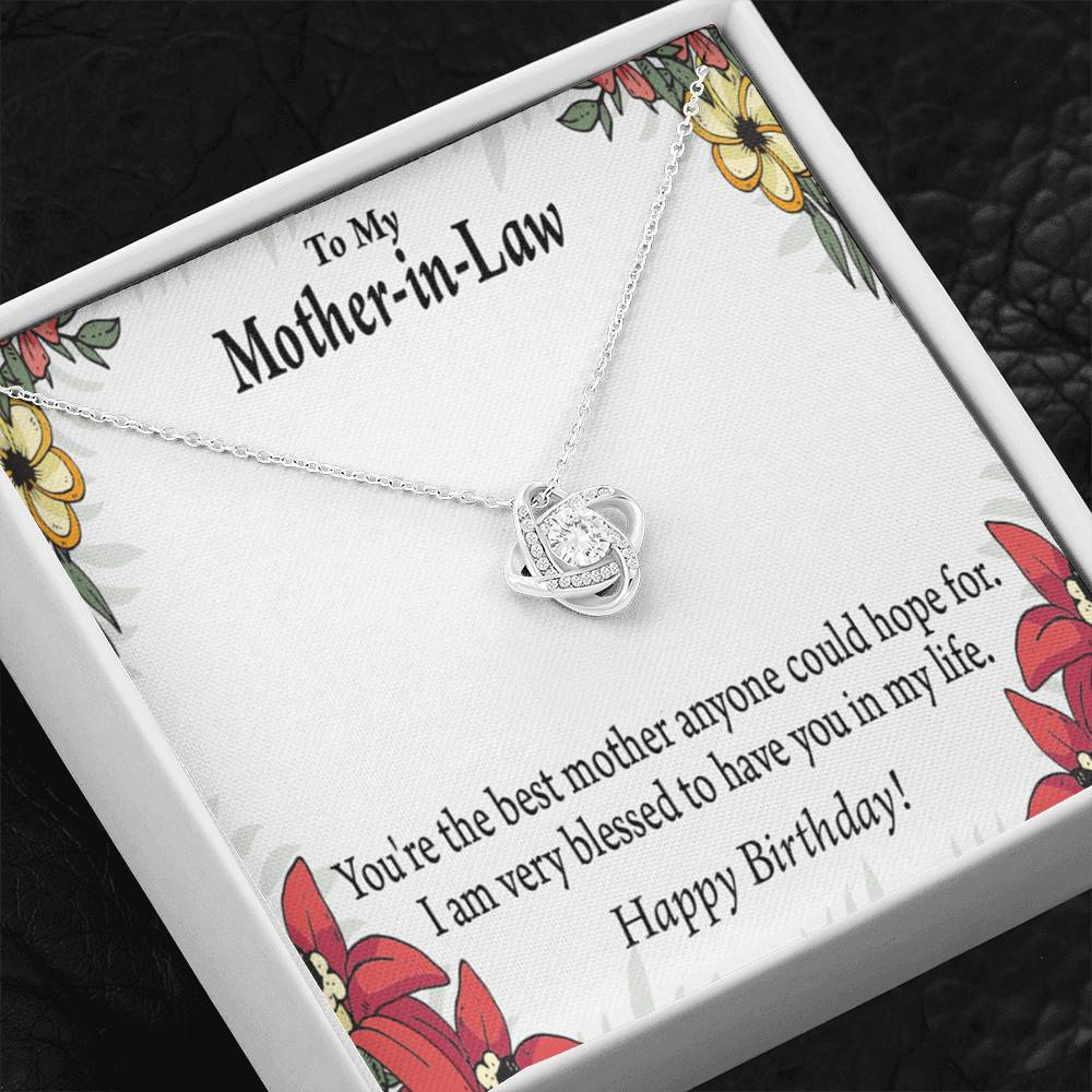 Happy Birthday Mother-In Law Love Knot Message Card From Son Daughter Gift Anniversary Birthday Graduation-Express Your Love Gifts