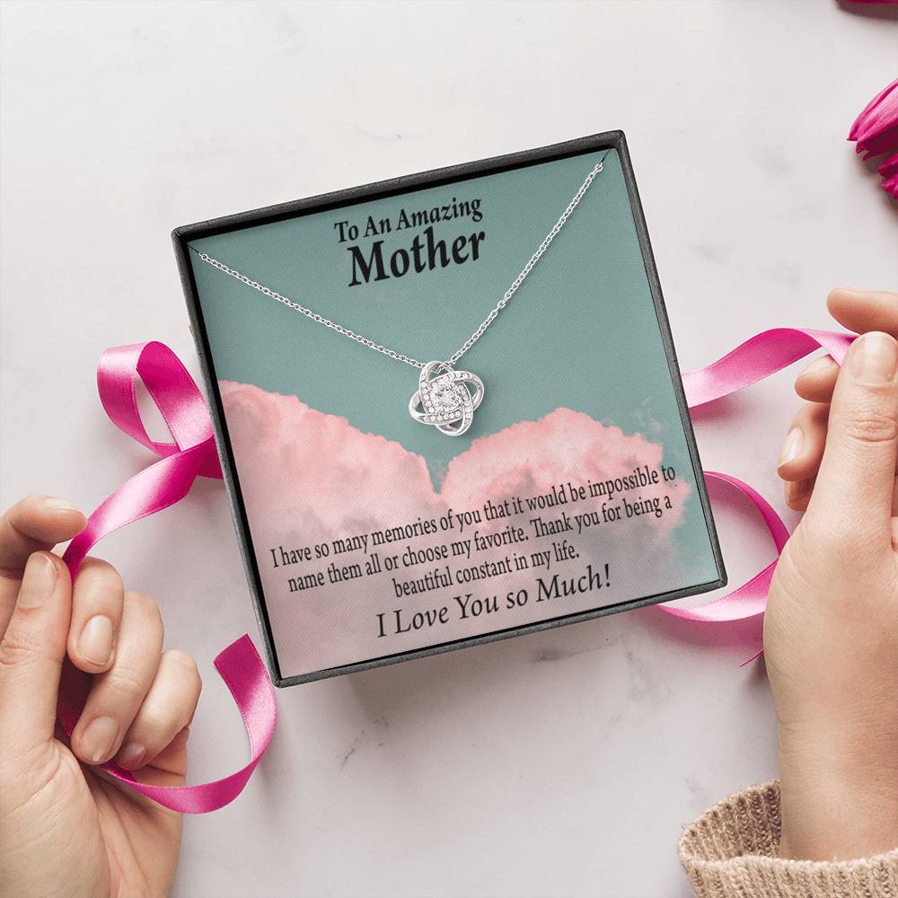 To Mom Constant In My Life Love Knot Message Card From Son Daughter Gift Anniversary Birthday Graduation-Express Your Love Gifts