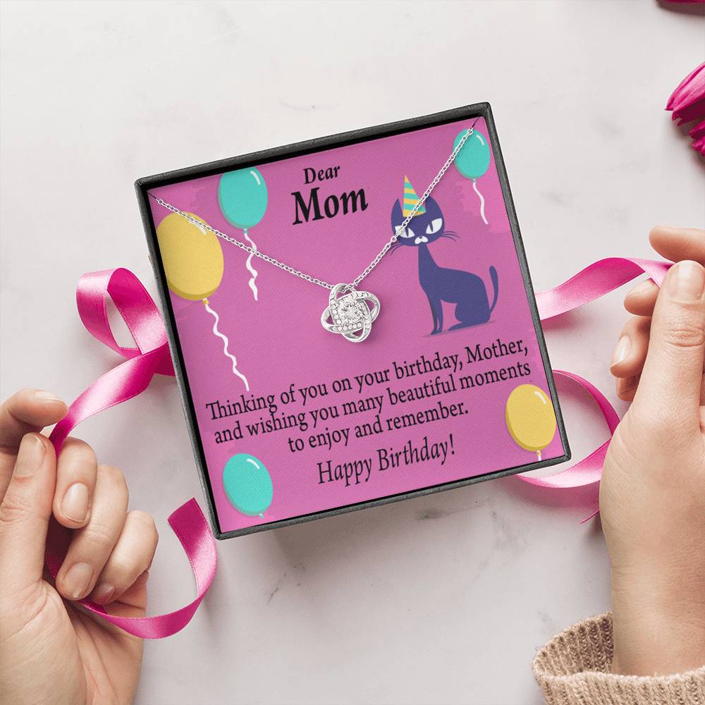 Thinking Of You Love Knot Pendant Message Card-Express Your Love Gifts