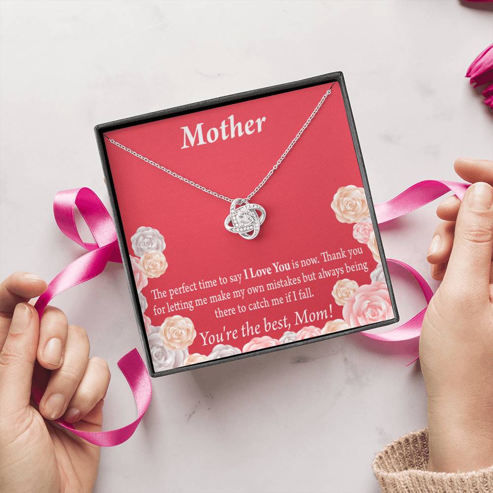 Mother Perfect Time Love Knot Message Card From Son Daughter Gift Anniversary Birthday Graduation Mothers Day-Express Your Love Gifts
