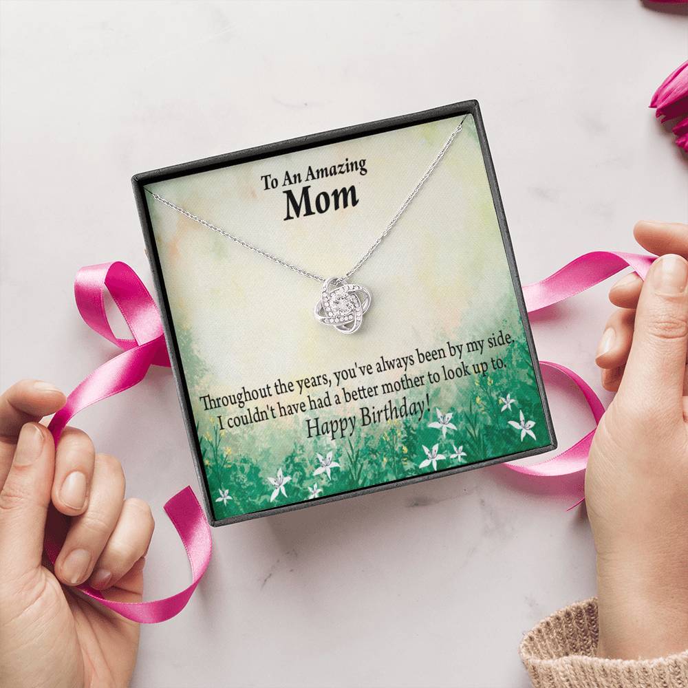 Happy Birthday Mom No One Better Love Knot Message Card From Son Daughter Gift Anniversary Birthday Graduation Mothers Day-Express Your Love Gifts