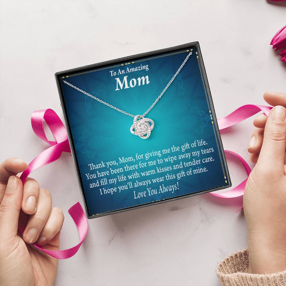 To Mom Love Always Love Knot Message Card From Son Daughter Gift Anniversary Birthday Graduation Mothers Day-Express Your Love Gifts