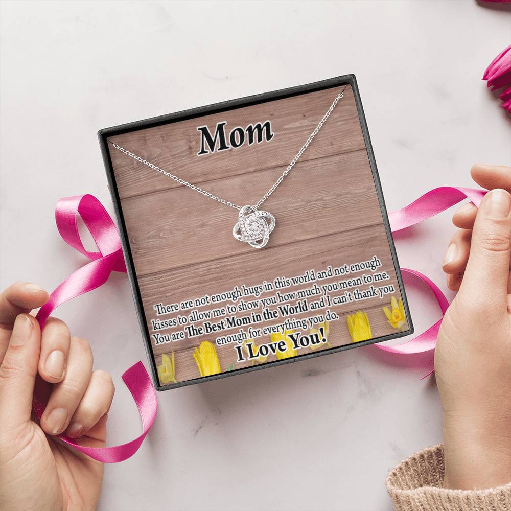 To Mom Best Mom In World Love Knot Message Card From Son Daughter Gift Anniversary Birthday Graduation Mothers Day-Express Your Love Gifts