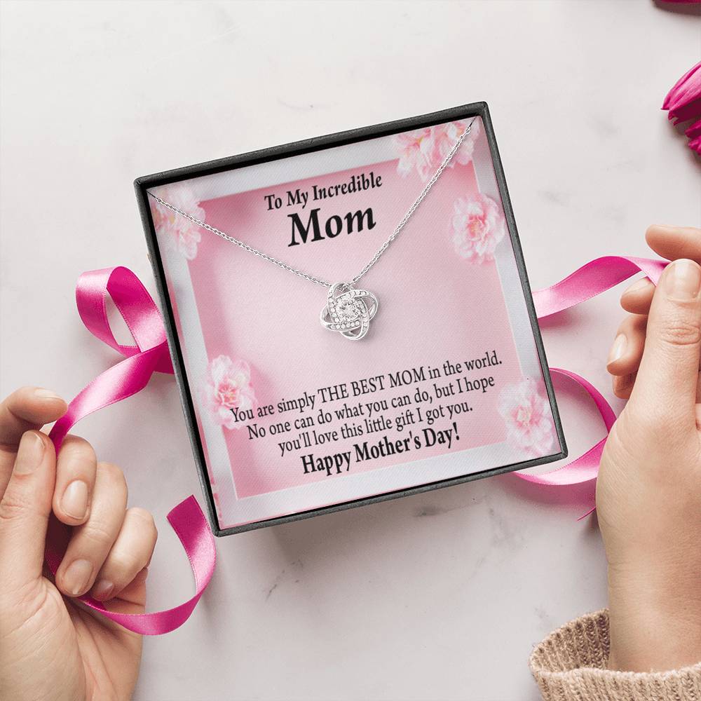 Happy Mother'S Day You'Re The Best Love Knot Message Card From Son Daughter Gift Anniversary Birthday Graduation Mothers Day-Express Your Love Gifts
