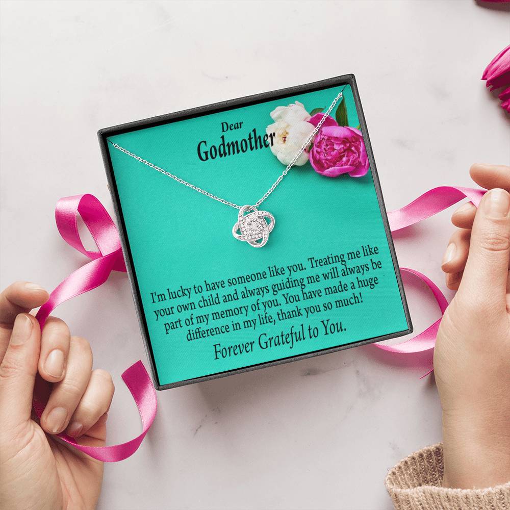 Godmother Necklace Not Everyone Has You Love Knot Message Card From Son Daughter Gift Anniversary Birthday Graduation-Express Your Love Gifts
