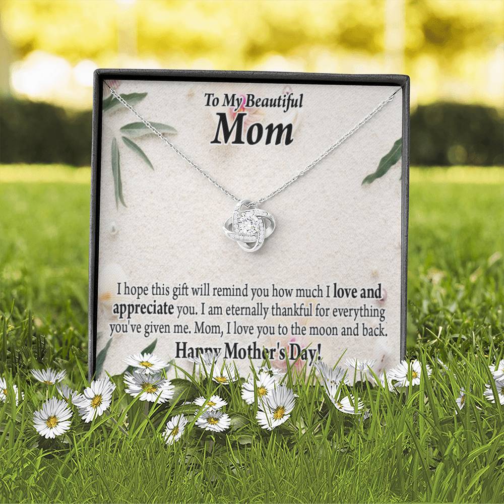 To Mom Mother Bonus Mom Grandmom Showing You How Much I Love You Love Knot Message Card From Son Daughter Gift Anniversary Birthday Graduation Mothers Day-Express Your Love Gifts