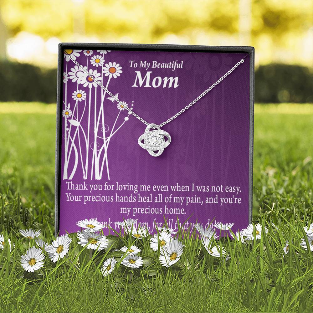 To Mom Thank You Love Knot Message Card From Son Daughter Gift Anniversary Birthday Graduation-Express Your Love Gifts