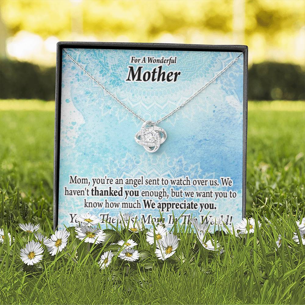 To Mom You'Re An Angel Love Knot Message Card From Son Daughter Gift Anniversary Birthday Graduation Mothers Day-Express Your Love Gifts