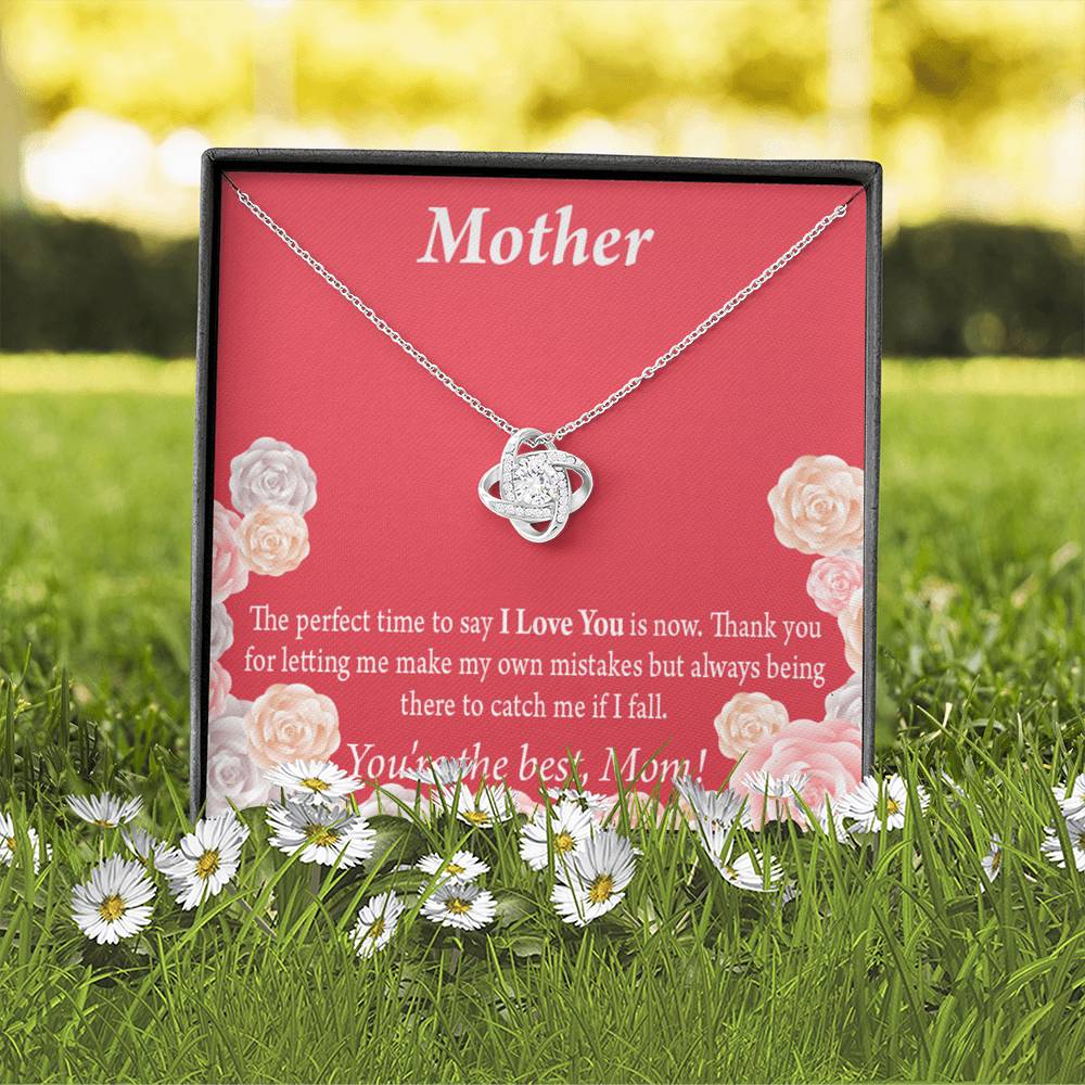 Mother Perfect Time Love Knot Message Card From Son Daughter Gift Anniversary Birthday Graduation Mothers Day-Express Your Love Gifts