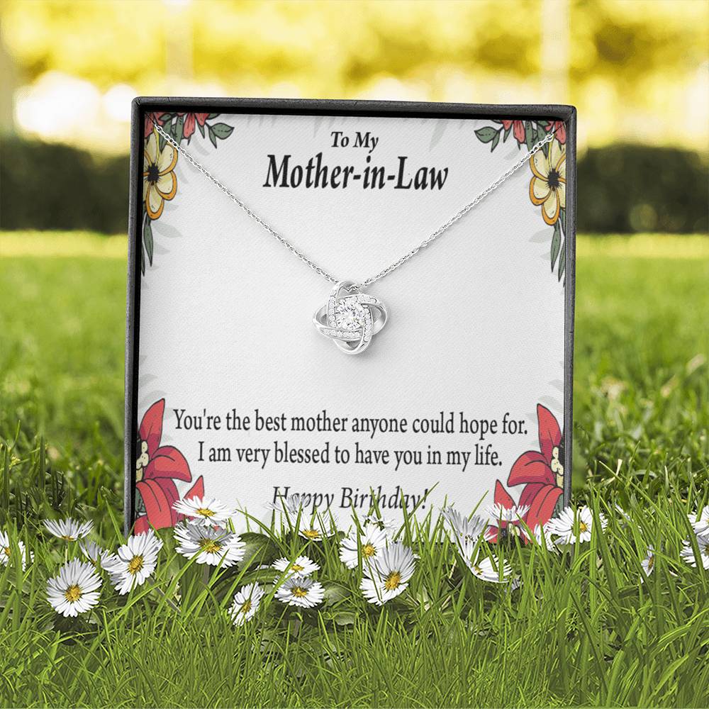 Happy Birthday Mother-In Law Love Knot Message Card From Son Daughter Gift Anniversary Birthday Graduation-Express Your Love Gifts