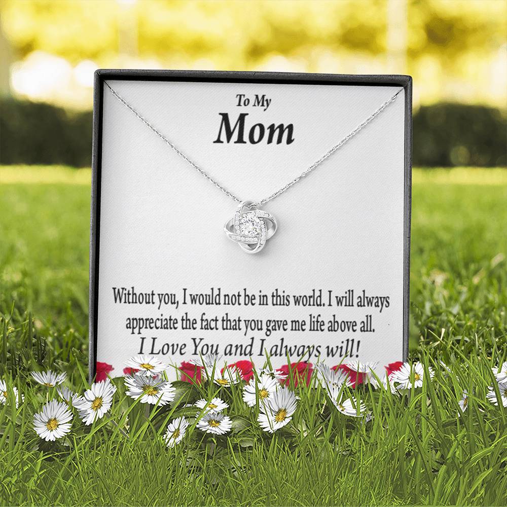 Mom I Appeciate You Love Knot Message Card From Son Daughter Gift Anniversary Birthday Graduation Mothers Day-Express Your Love Gifts