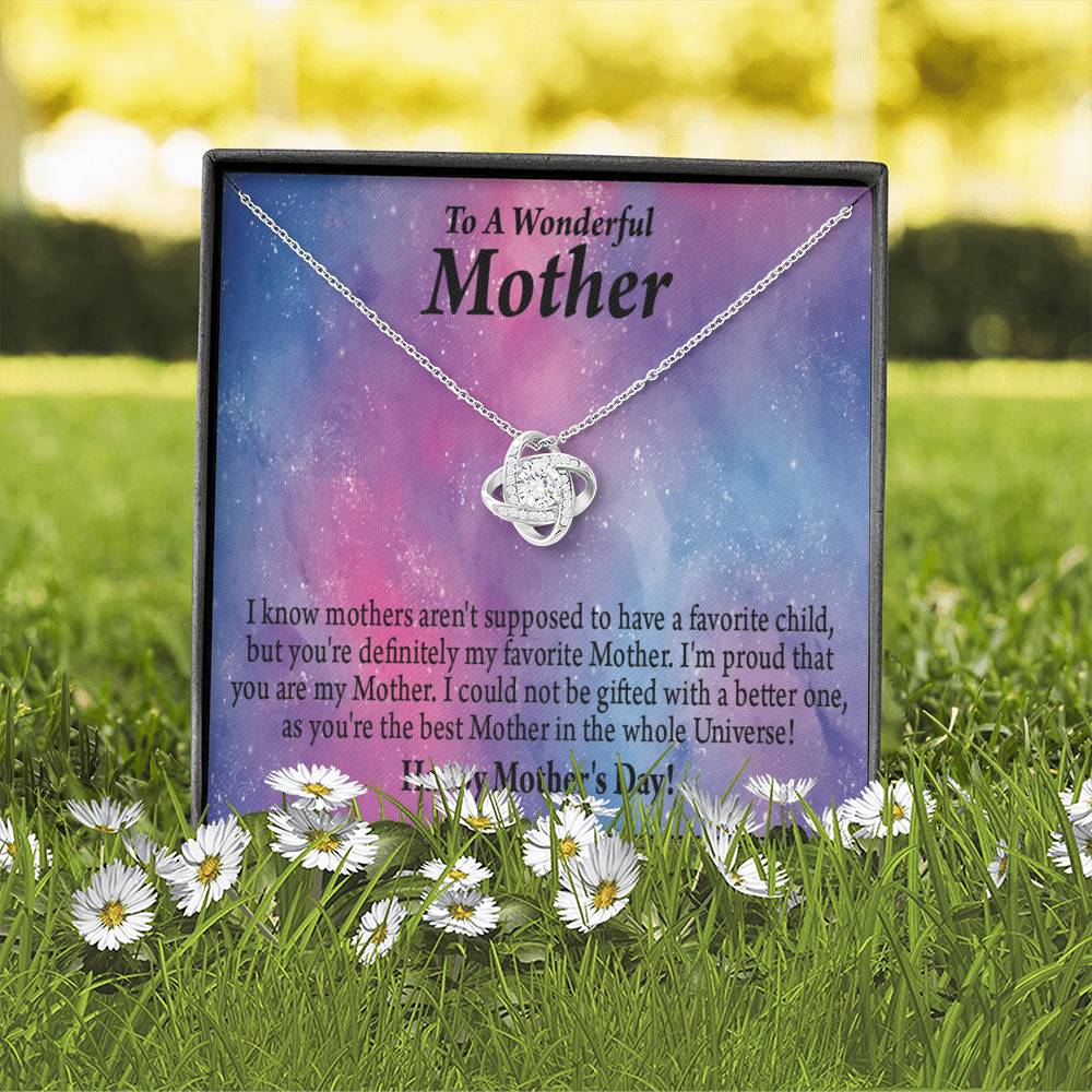 Best Mom In The Universe Happy Mother'S Day! Love Knot Message Card From Son Daughter Gift Anniversary Birthday Graduation Mothers Day-Express Your Love Gifts