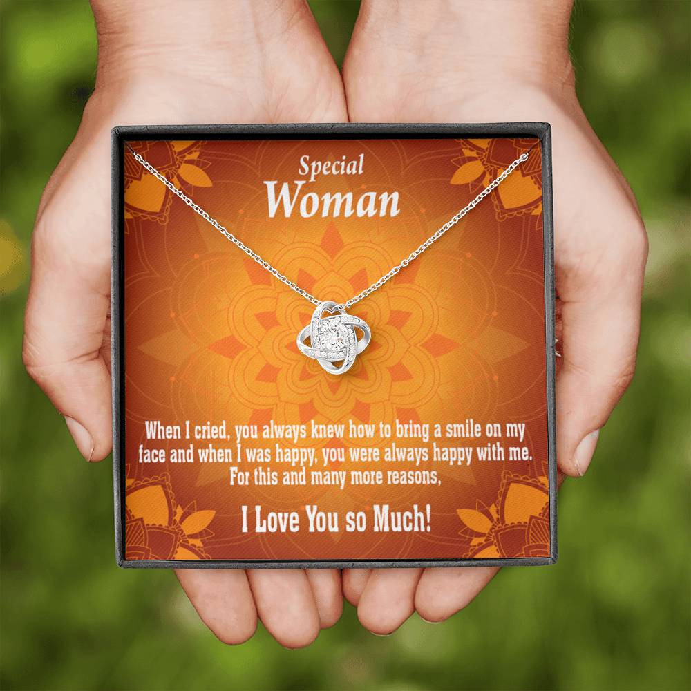 To Mom Always Happy Love Knot Message Card From Son Daughter Gift Anniversary Birthday Graduation Mothers Day-Express Your Love Gifts