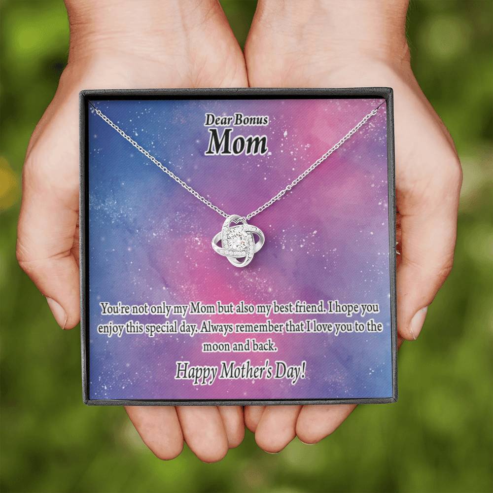 Bonus Mom Bestfriend Happy Mother'S Day Love Knot Message Card From Son Daughter Gift Anniversary Birthday Graduation Mothers Day-Express Your Love Gifts