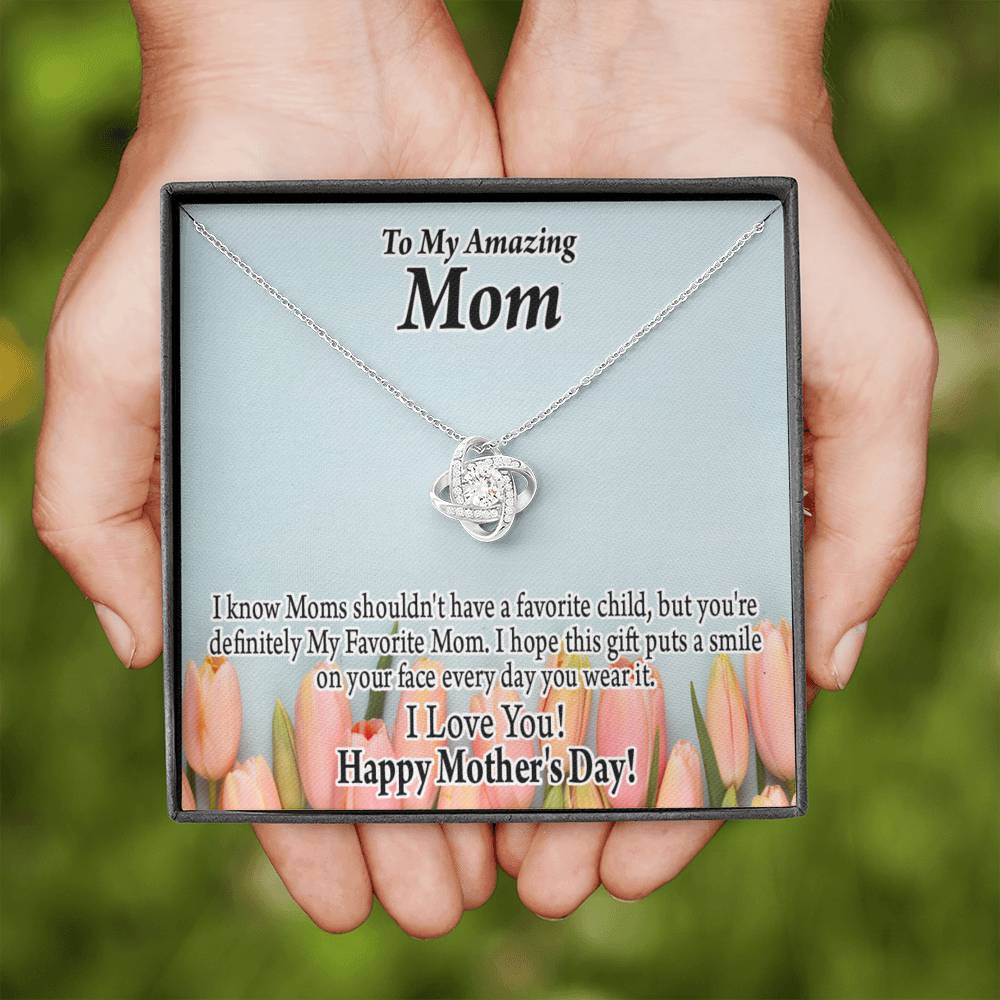 To Mom My Favorite Love Knot Message Card From Son Daughter Gift Anniversary Birthday Graduation Mothers Day-Express Your Love Gifts