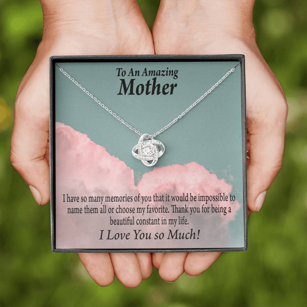 To Mom Constant In My Life Love Knot Message Card From Son Daughter Gift Anniversary Birthday Graduation-Express Your Love Gifts