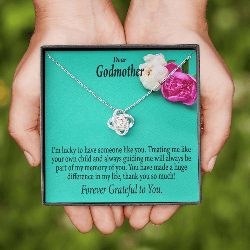 Godmother Necklace Not Everyone Has You Love Knot Message Card From Son Daughter Gift Anniversary Birthday Graduation-Express Your Love Gifts
