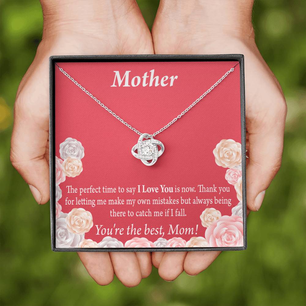 Mother Perfect Time Love Knot Message Card From Son Daughter Gift Anniversary Birthday Graduation Mothers Day-Express Your Love Gifts