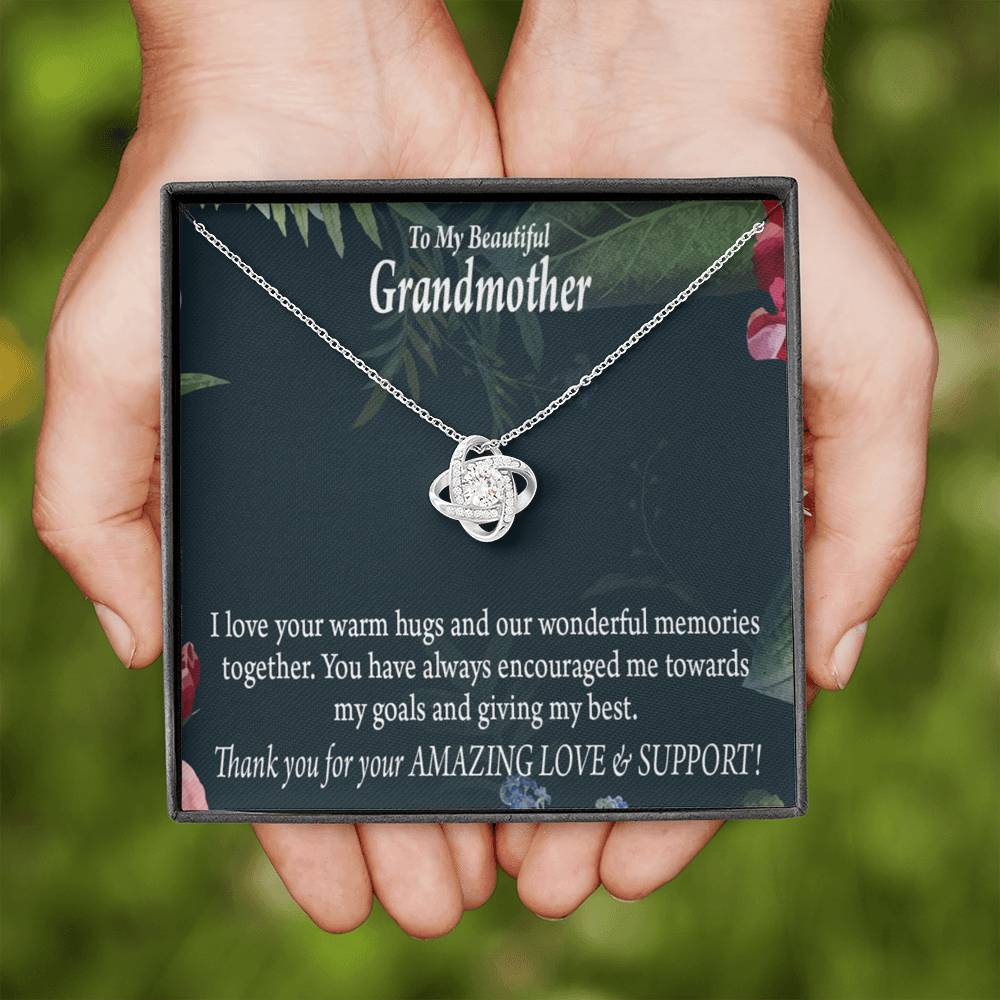 Grandmother Necklace Mothers Day From Grandson Love Knot Message Card-Express Your Love Gifts