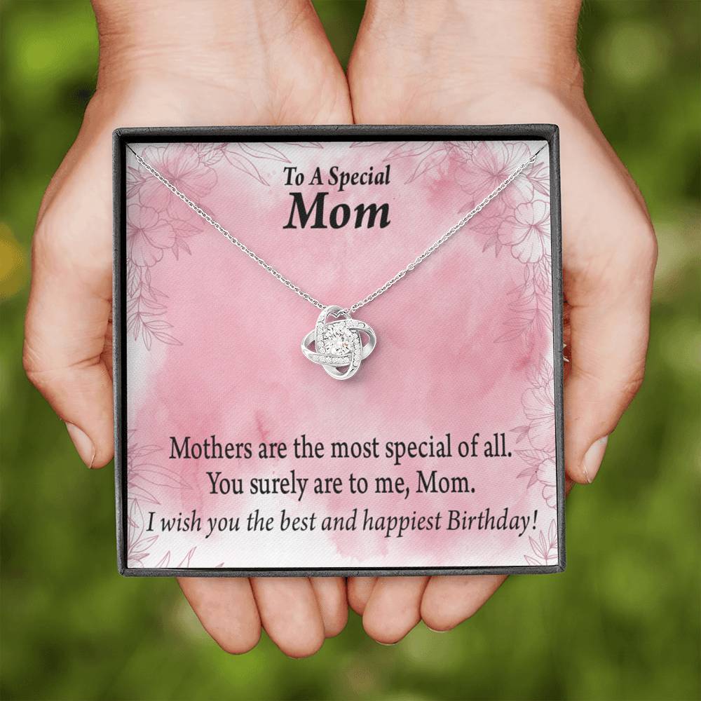 To Mom Special Birthday Love Knot Message Card From Son Daughter Gift Anniversary Birthday Graduation-Express Your Love Gifts